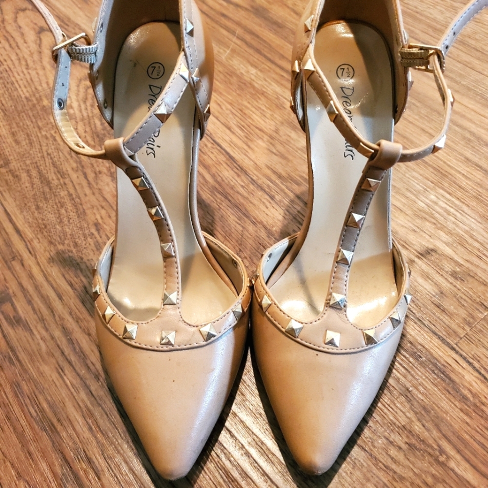 Studded Nude Heels